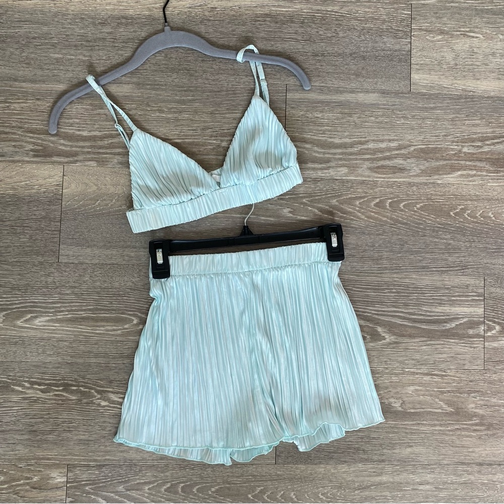 Plisse Shorts Set